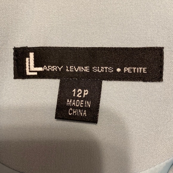 NWT Larry Levine Petite Womens 2pc. Double Breasted SS Suit, Sz. 12P, Light Blue - Picture 8 of 16